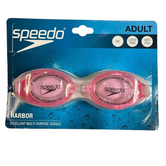 Speedo Adult Goggles Harbor UV Latex Free Anti Fog-New Sealed‎ - Picture 1 of 3